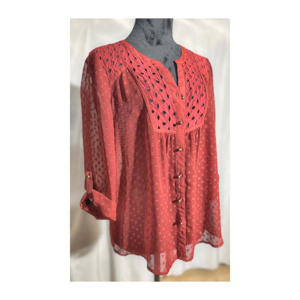 Signature Studio Burnt Orange Angel Top, Medium